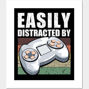 Easily Distracted By Gaming Console Vintage Posters and Art